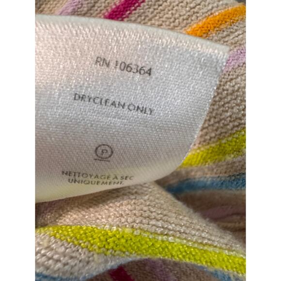 KUHL X RTR Women's Cream Rainbow Striped The Jenna Top Size Medium - Picture 8 of 9